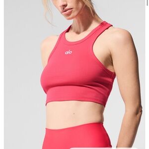 LIKE NEW-ALO Yoga Candy Red Sports Bra Size Small